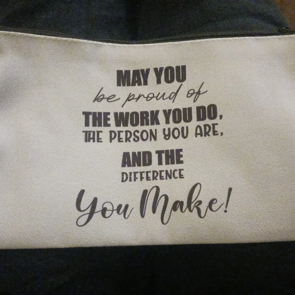 Inspirational Quote Canvas Pouch - Picture 1 of 2